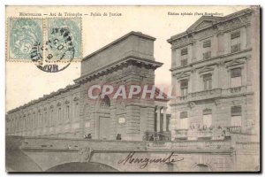 Old Postcard Courthouse Montpellier Arc de Triomphe