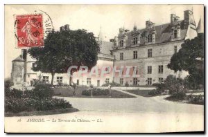 Postcard Old Terrace of Chateau Amboise