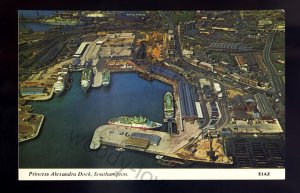 f2561 - Ferries - Aerial view of Ferries in Princess Alexandra Dock - postcard
