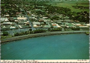 Aerial View of Dowtown Hilo Island of Hawaii Postcard PC375