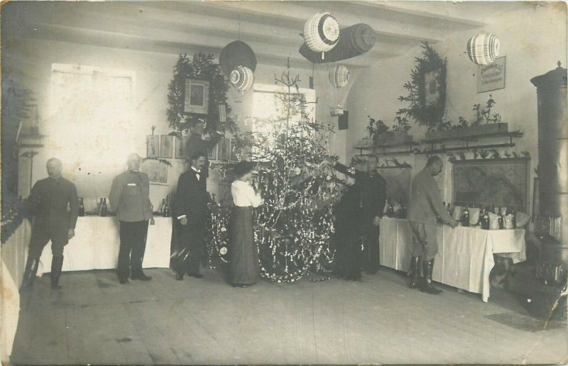 Social history early photo postcard Romania dated 1915 CLUJ military Christmas