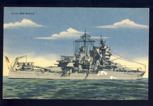 US Navy/Naval Postcard, Battleship U.S.S. New Mexico, 1943, WW2