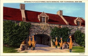 US Army Vintage Patriotic Postcard - Fort Ticonderoga - New York