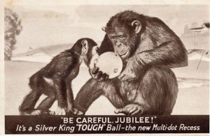 Gorilla Monkey Ape China Porcelain Bowl Antique Advertising Postcard