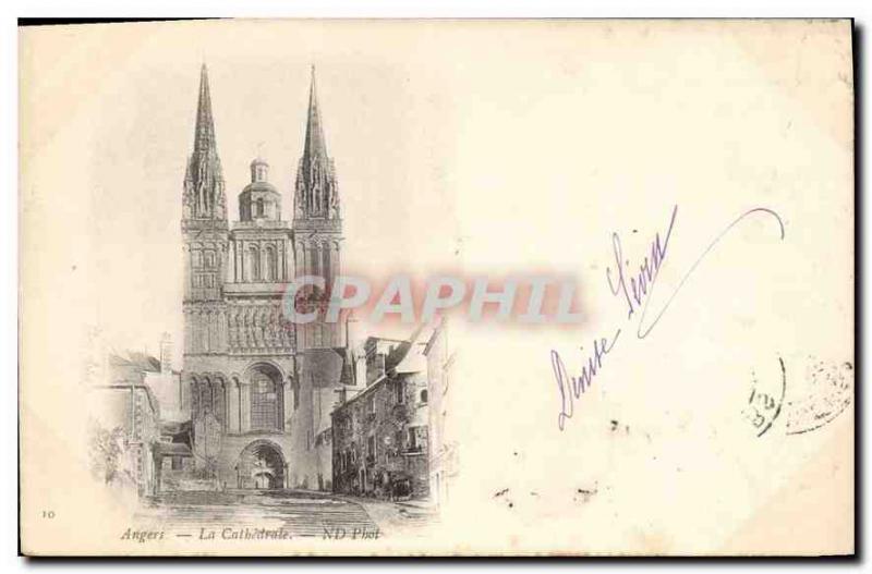 Old Postcard Angers Cathedrale