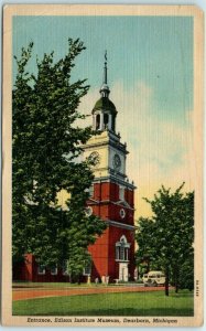 Postcard - Entrance, Edison Institute Museum, Dearborn, Michigan 