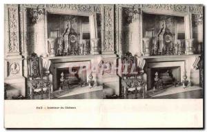 Stereoscopic Card - Pau - Interior of the Castle - Old Postcard