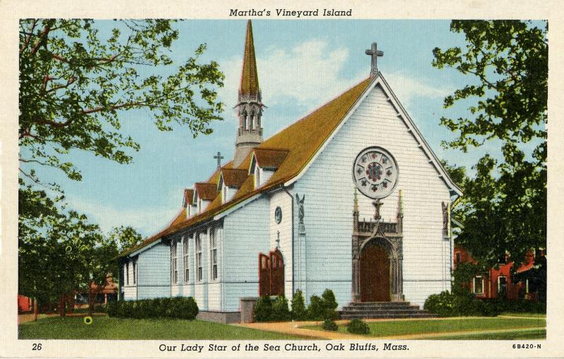 MA - Martha's Vineyard Island. Oak Bluffs. Our Lady Star of the Sea Church