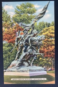 Mint USA Picture Postcard Civil War North Carolina Monument Gettysburg