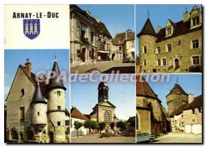 Postcard Modern ARNAY it DUKE church castle Motte Forte