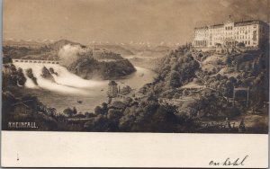 Switzerland Neuhausen am Rheinfall Vintage Postcard 09.93