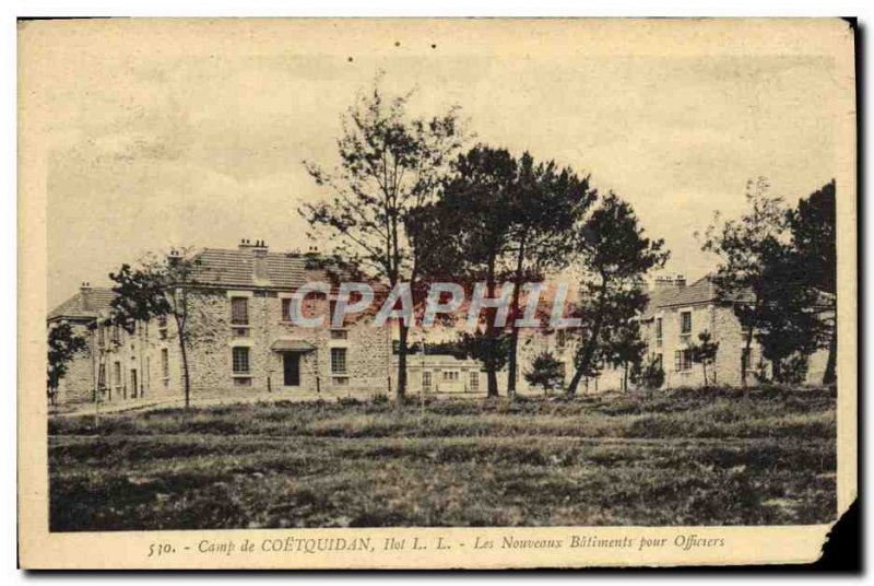 Old Postcard Camp De Coetquidan The New Building For Officers