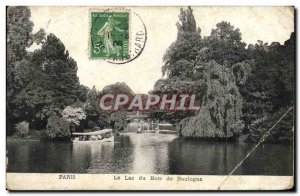 Old Postcard Paris Lake Bois de Boulogne