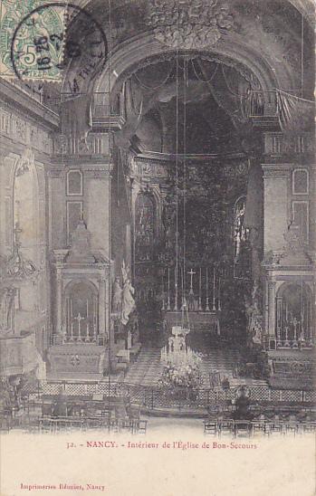 France Nancy Interieur de l'Eglise de Bon-Secours 1907