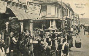 PC CPA SINGAPORE, STREET SCENE, TONG CHEONG TAILOR, Vintage Postcard (b3057)