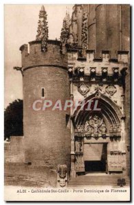 Old Postcard Albi Cathedral Ste Cecile Porte Dominique de Florence