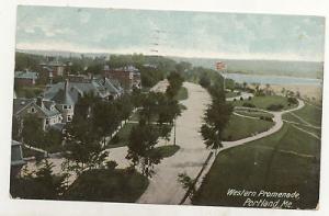 1910 German Made View West. Promenade Portland ME A5285