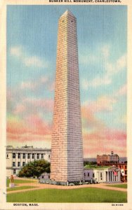 Massachusetts Boston Bunker Hill Monument 1946 Curteich