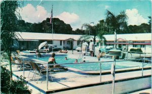 1950s Pioneer Motel Sarasota Florida Motel Swimming Pool Postcard