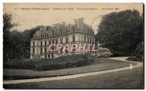 Postcard Old Boissy St Leger Chateau of Piple main Facade