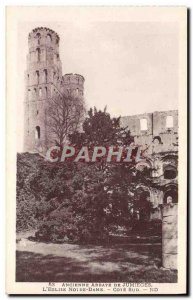 Old Postcard Jumieges Abbey De L & # 39eglise Notre Dame Cote Sud