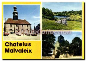 Postcard Modern CHATELUS-MALVALEIX plum town church