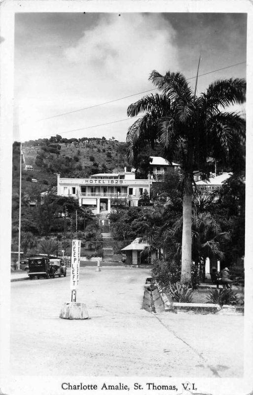 St. Thomas Virgin Islands Charlotte Amalie Hotel 1829 Real Photo PC JJ649629