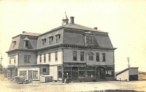 Greenville ME Shaw Block Gas Pump Old Car Storefronts Real Photo Postcard