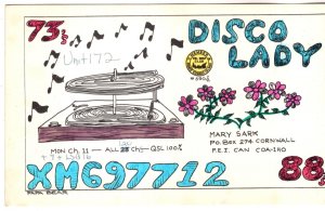 Disco Lady, Record Player, Cornwall Prince Edward Island, QSL