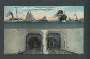Ca 1908 PPC  Penn RR Under The Hudson River NYC Mint