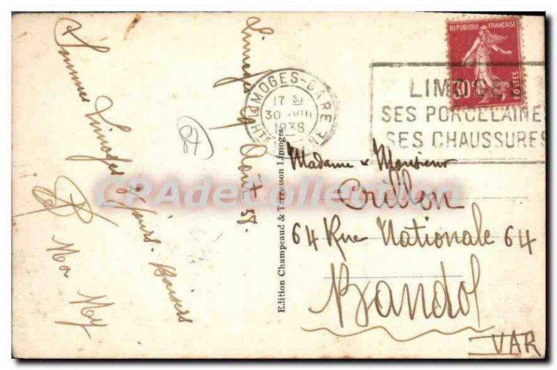Old Postcard Remembrance Limoges