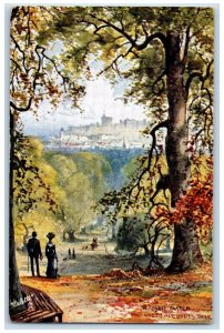 c1910 Windsor Castle from Queen Adelaide's Tree Oilette Tuck Art Postcard