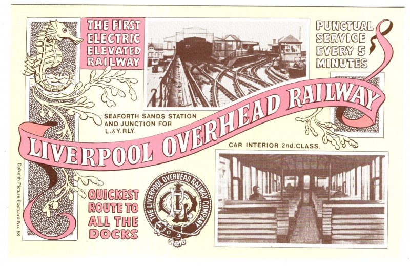 Seaforth Sands, Train Car Interior Liverpool Overhead Railway, England