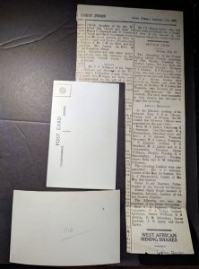 Mint Postcard Photograph and Newspaper Clipping Daedalus Flight