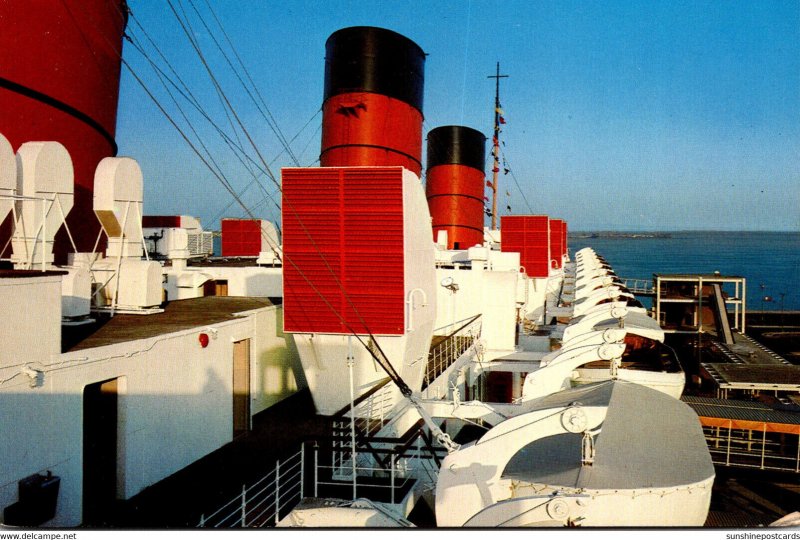 R M S Queen Mary Three Smokestacks