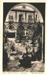 Spain Sevilla Patio de Los Venerables Seville Vintage RPPC 04.03