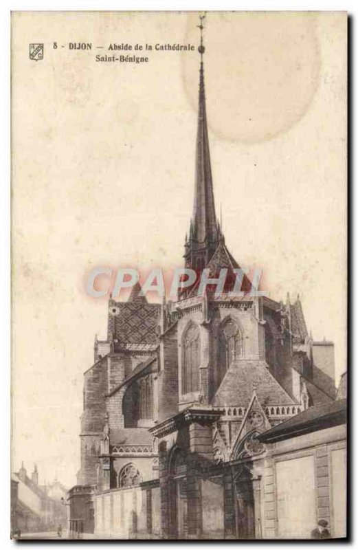 Old Postcard Dijon Apse De La Cathedrale Saint Benigne