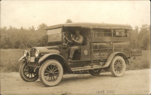 Casco Maine Camp Songo Judaica Summer Camp Early Truck RPPC Vintage Postcard