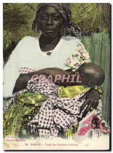 Old Postcard Dakar Senegal Type Female Lahobe