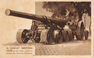 A Great British Gun Soldier Army Military Tank WWI c1910s Vintage Postcard