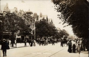 Southport England Lord Street 1907 Used Real Photo Postcard