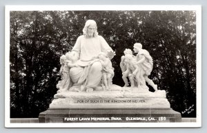 RPPC   Forest Lawn Memorial Park  Glendale  California   Postcard