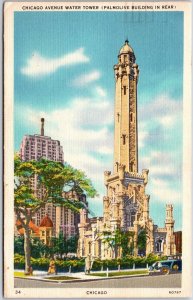 1938 Looking S Michigan Ave. From Wrigley Building Chicago IL Posted Postcard