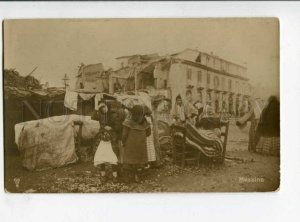 299914  ITALY earthquake Messina types Vintage photo postcard