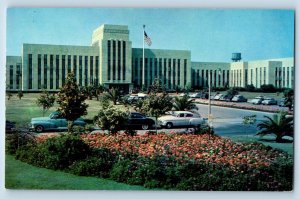 1960 Long Beach California CA Postcard Veterans Administration Hospital Entrance