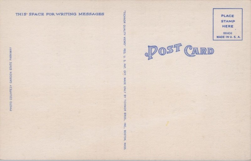 Garden State Parkway of New Jersey Linen Postcard C039