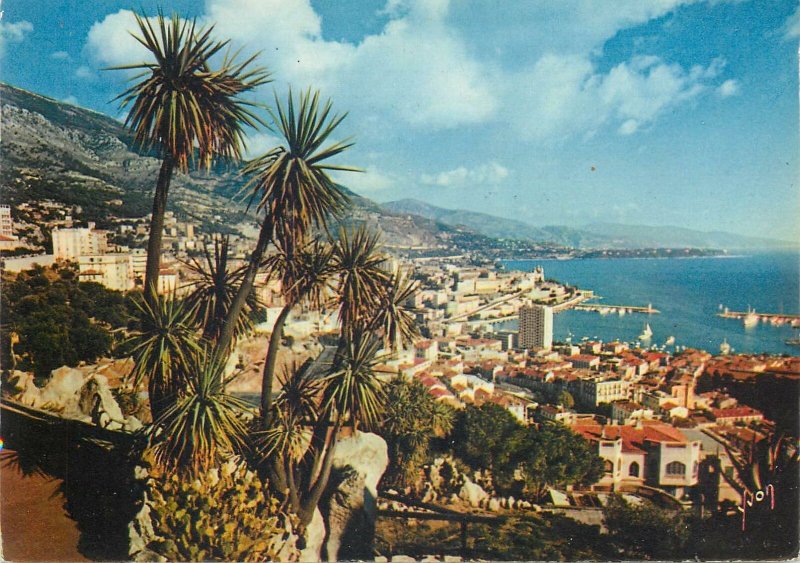 Postcard Monaco Monte Carlo panoramic sight