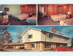 Unused Pre-1980 OLD CARS & STURGE MOTEL Syracuse New York NY s9851