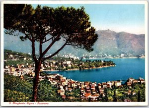 Santa Margherita Ligure Panorama Italy Buildings Mountain Postcard