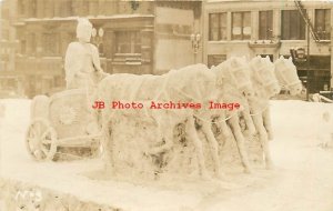 NH, Hanover, New Hampshire, RPPC, Dartmouth Winter Carnival Parade Float